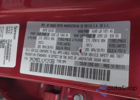 2020 Mazda Cx-30 Preferred Package from USA, damaged, VIN 3MVDMBDLXLM131099